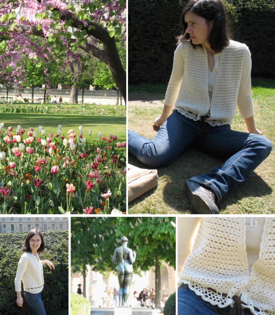 Mosaique gilet crochet