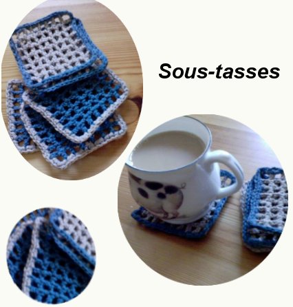 Sous tasses crochet
